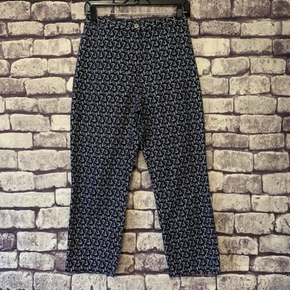 Liz Claiborne Pants - Liz Claiborne Navy & White Pants Size 6